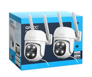 GNCC 360°Pan-Tilt Outdoor Security Camera,Motion Detection,Two-Pack