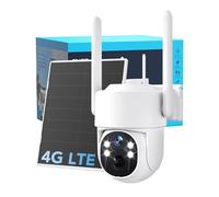 GNCC 4G LTE Security Camera Outdoor Wireless, 4MP PTZ with Solar Panel, W41