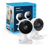 GNCC GC3 2-Pack Indoor Security Camera 1080P, CCTV Cameras for Home/Pet, Fixed Lens, Motion/Sound Detection, Cloud Subscription Required, Local SD Storage, Easy Install, 2.4GHz WiFi Only, Plug-in