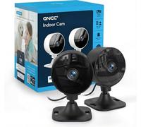 GNCC GC3 2-Pack Security Camera Indoor 1080P, CCTV Cameras for Home/Pet | IR Night Vision, 2 Way Audio, Fixed Lens, Easy Install, 2.4GHz WiFi Only, APP Alert, Plug-in, SD Card Storage or Paid Cloud