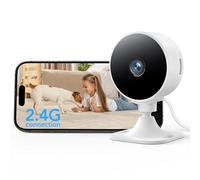 GNCC GC3 Indoor Security Camera, 1080P Pet Camera with Motion/Sound Detection, Fixed Lens, 2-Way Audio, Cloud Storage Optional, Local SD Storage, Easy Install, 2.4GHz WiFi Only, Plug-in