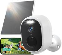GNCC GW5Pro 2K Solar Security Camera Outdoor Wireless | 5GHz & 2.4GHz WiFi, Colour Night Vision, Smart Detection, 2-way Audio, No Subscription, IP65