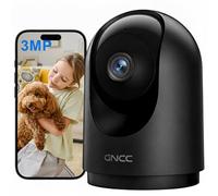 GNCC Indoor Dog Pet Camera with APP, 2K Home CCTV Security Camera, Wifi Baby monitor with Camera and Night Vision, Motion Detection, 2-Way Audio, Works with Alexa/Google, Cloud/SD Storage, 2.4GHz Only