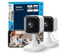 GNCC Security Camera Indoor 2 Packs CCTV Cameras for House Security, 2K/3MP | 2.4G/5G Wifi Home Security Camera, Motion/Sound Detection, Night Vision, SD/Cloud Storage, Works with Alexa & Google Home