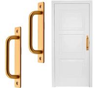 GNCLOUD 2Pcs Aluminum Kitchen Door Handle, 7in/18cm Wooden Doors Pull Handle, Cabinet Door Grab Handles, Metal Drawer Handles for Bathroom, Wardrobe, Furniture (Copper)