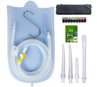 GNEGKLEAN Silicone Enema Bag Kit with 6.3ft Hose, 5 Enema Tips, Controllable Flow Valve and Water Thermometer - 2 Quart Capacity Coffee enemas for Colon Cleanse