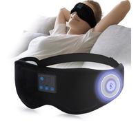 GNEGNI LIFE Bluetooth 5.4 Sleep Mask Headphones | 3D Soft Music Eye Mask with 10 Hrs Playtime for Side Sleepers,Shift Work,Restful Sleep Headphones for Travel/Office/Meditation