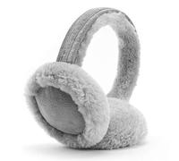 GNEGNI LIFE Classic Ear Muffs Women, Furry Warm Ear Warmers Faux Fur Ear Covers for Outdoor Running Women and Men Gray M