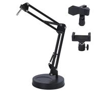 GNEGNI LIFE Embroidery Hoop Holder Stand, 360° Flexible Phone Holder Stand, Adjustable Long Arm Clamp Bracket Mount for Desk