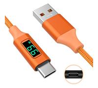 Gneinour Type C Cable with LED Display Compatible with JBL Charge 4, Charge 5, Flip 5, Flip 6, Pulse 4, Clip 4, JR POP Speakers, for iPhone 15/15 Pro, Galaxy S24 S23, Note Phone, 3.3ft