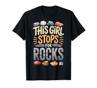 Gneiss Gems Girl Stops For Rock Hunting Geology Geologist T-Shirt