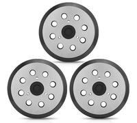 Gnellkoor 5" 8 Hole Hook & Loop Metal Orbital Sander Replacement Pads Compatible with Makita Sander BO5010 BO5030K BO5031K BO5041K, 3 Pack