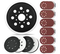 Gnellkoor 5" Hook & Loop Replacement Sander Pad RS034 & RS035 Compatible with Bosch Random Orbital Sander ROS20 ROS20VS GEX12V with 4 PCS Foam Pad & 36 PCS Sanding Discs 100 150 180 240 320 400 Grits