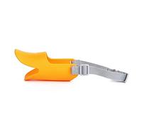Gneric Anti-bite Dog Muzzle,Duck Mouth Shape Dog Mouth Covers, Pet Mouth Silicone Material with Adjustable Straps for Small Aggressive Dogs Grooming, Training,Orange,M