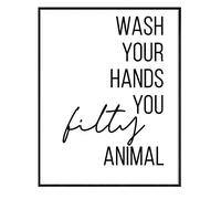 GNG Funny Bathroom Wall Art Quotes Posters Decor Inspirational - A4 - WASH Your Troubles Away
