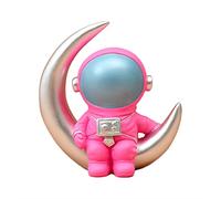 GNGR Astronaut Figurine Decoration Polyresin Astronaut Statue Spaceman Figure Sculpture Ornament Space Theme Crafts For Kids (Pink, One Size)