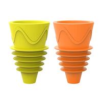 GNGR Fruit Fly Trap Bottle Stopper Flies Fruit Fly Tarpaulin Fly Trap Outdoor (Orange and Yellow, One Size)
