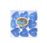 GNGR Scented Candles Set of 50 Decorative Heart-Shaped Love Candles for Birthday Parties Wall Candle Holder Brass (Blue, One Size)