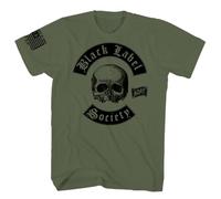 GNHFNM Black Label Society Band T Shirt Adult Front & Back Print Green American Heavy Metal Band Graphic Tees