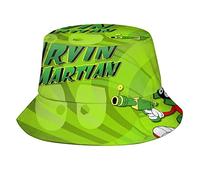 GNHFNM Bucket Hat Marvin Anime The Martian Sun Hat Packable Fisherman Hats for Women Men Summer Travel Beach Hiking Caps Black