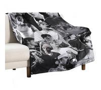 GNHFNM Super Soft Justin Collage Flannel Blanket Living Room Bieber Bedroom Decoration Four Seasons Warm Gift Sofa Warm Companion 30x40