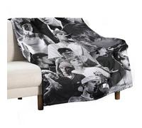 GNHFNM Super Soft Justin Collage Flannel Blanket Living Room Bieber Bedroom Decoration Four Seasons Warm Gift Sofa Warm Companion 30x40