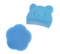 GNHG Baby Bath Brush, Pack of 2 Baby Hair Brush, Soft Baby Brush Helps Gentle Massage of the Scalp, Milk Scab Baby Removal Brush, Milk Scab Comb Suitable for Newborns, Baby (Blue)