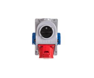 Gniazdo stałe z wyłącznikiem 0-1 32A 5P 400V + 2x2P+Z 230V IP44 COMBO-POL 960625