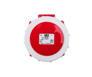 Gniazdo tablicowe 16A 5P 400V /75x75/ czerwone IP67 POWER TWIST 3152-6
