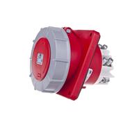 125A 4P 400V/120x130 POWER TWIST 444-6 Slant Panel Socket