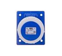 Gniazdo tablicowe skośne 16A 3P 230V /80x97/ niebieskie IP67 4132-6F8