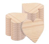GNIEMCKIN 36 PCS 4 Inch Heart Wooden Coasters, Premium Unfinished Craft Wood for DIY Crafts, Home Decor