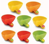 Gnimup Dip Clip Bowl Plate Holder,8 Pack Dip Clips Assorted Plate Grab Clip-on Dip Holders Tomato Sauce Salt Vinegar Sugar Flavor Spices Dip Container Bowl