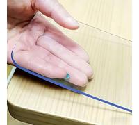 GNKBTOF0.99 x 0.56 m Clear Table Protector, Thick Plastic Table Cover, Table Protector for Dining Room Tables, Waterproof PVC Transparent Tabletop Protector for Kitchen, Dresser and Writing Desk 2mm