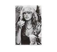 GNKIO Stevie Nicks Black and White Canvas Art Poster and Wall Art Picture Print Modern Family Bedroom Decor Poster 12 x 18 inches (30 x 45 cm)