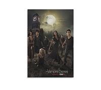 GNKIO TV Show Character The Vampire Diaries TVD Stefan Damon Elena Poster 4 Canvas Art Poster and Wall Art Picture Print Modern Family Bedroom Decor Poster 12 x 18 inches (30 x 45 cm)