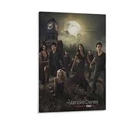 GNKIO TV Show Character The Vampire Diaries TVD Stefan Damon Elena Poster 4 Posters Decorative Painting Canvas Wall Art Living Room Poster Bedroom Painting 24 x 36 inches (60 x 90 cm)