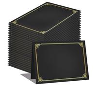 GNL 25 Packs Black Certificate Holders - Diploma Holders, Certificate Covers with Gold Foil Border, for Letter Size 8.5 x 11 Award Certificate Paper and Documents