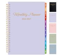 GNL Monthly Planner 2026-2027, 2 Year(27 Months) Calendar Planner, Oct. 2025 - Dec 2027, 7" x 10" Monthly Spreads & Yearly Planner, Perfect for School Office Home Planning, Purple