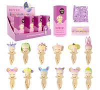 GNMQWP Labub Doll Blind Box, Backpack Pendant Keychain, 2nd Labub Generation Seated Action Doll Decoration Ornament, Collectible Blind Box with Hanging rope