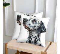 GNMRTFEAE 3D Printed Dalmatian Throw Pillow Covers Fine Patterns Square Throw Pillow Decorative Super Soft Pack of 2 for Home Couch Sofa Decorative, Gifts 45x45cm
