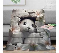 GNMRTFEAE 3D Sea Otter Blanket Animal Throw Soft And Warm Throw Christmas Birthday Present Fluffy Decoration Blanket for Sofa, Armchair, Couch And Bed 60x80inch(150x200cm)