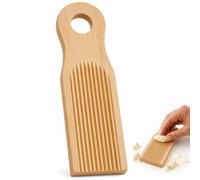 Gnocchi Board for Handmaking Italian Potato Pasta, Solid Wood Ridged Pastry Board for Authentic Grooved Texture, Traditional Gnocchi Ridging Tool for Home Cooking