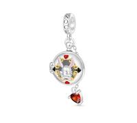 GNOCE Alice's Adventures in Wonderland Series Pendant Dangle Charm 925 Sterling Silver Charm Fit Bracelet/Necklace Jewellery Gift for Women Girls Wife Daughter