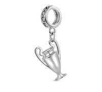 GNOCE Champions League Trophy Pendant Charm 925 Sterling Silver Dangle Charm Fit Bracelet/Necklace for Women Girls Wife Daughter