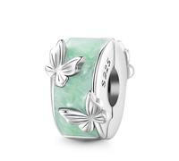 GNOCE Flying Butterflies Stopper Charms 925 Sterling Silver Girls Bead Charm for Bracelet Jewelry Gift For Women Girls Wife Daughter Fit Snake Chain Bracelets