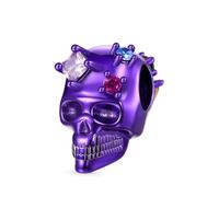 GNOCE Halloween Candy Skull Charm Horror Skull Charm S925 Sterling Silver Pendant Dangle Charms for Women Wife Jewelry Gifts