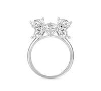 GNOCE Highland Cow Hug White Diamond Ring Fashion Promise Eternity Solitaire Rings For Women Men Wedding Engagement Anniversary Promise Rings Bridal (P-1/2)