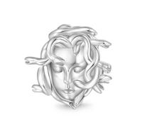 GNOCE Mythical Gorgon Medusa Head Charm 925 Sterling Silver Charm Bold Fashion Charms Fit Bracelet/Necklace Jewellery Gift for Women Wife