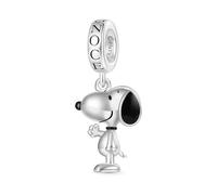GNOCE Peanuts Standing Snoopy Pendant Dangle Charm Cute Cartoon Character Charm S925 Sterling Silver Pendant Dangle Charms for Women Wife Jewelry Gifts
